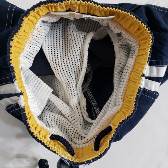 Tropical Escape Boys Size 4 Swim Trunks Shorts 2 Side Pockets Blue/White Elastic - Picture 10 of 12